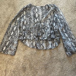 Boutique snakeskin top